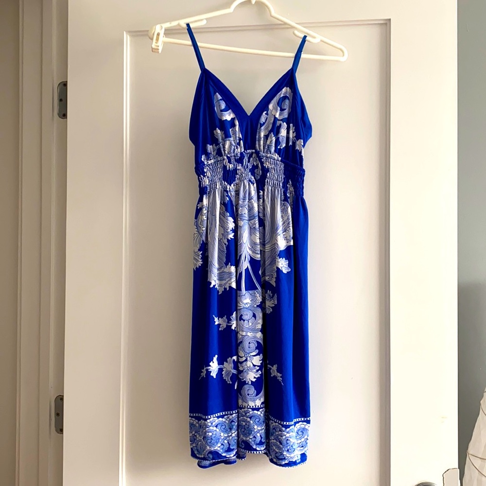 Blue & white dress